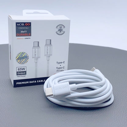 Mobigo 2m PD 65W fast Type-C to Type-C cable 202TT