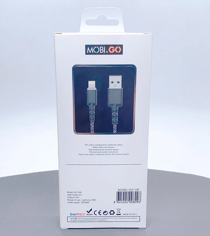 Mobigo 3m nylon Lightning cable GO108