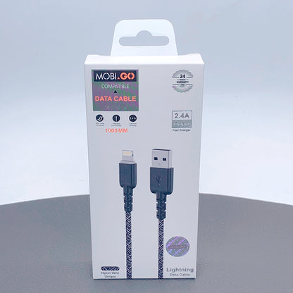 Mobigo 1m nylon lightning cable GO101