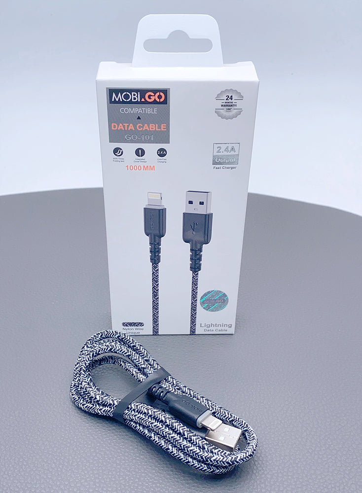 Mobigo 1m nylon lightning cable GO101