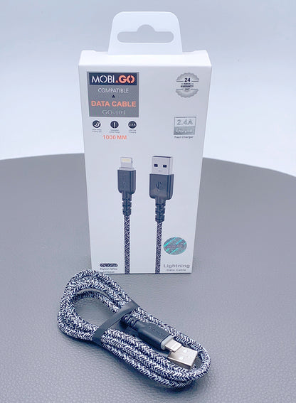 Mobigo 1m nylon lightning cable GO101