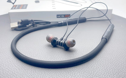 Mobigo magnetic neckband wireless bluetooth headphones earphones GO63B