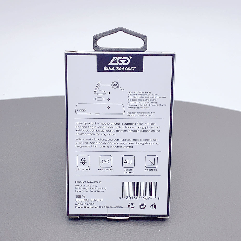 LGD 360 rotation  car logo ring holder