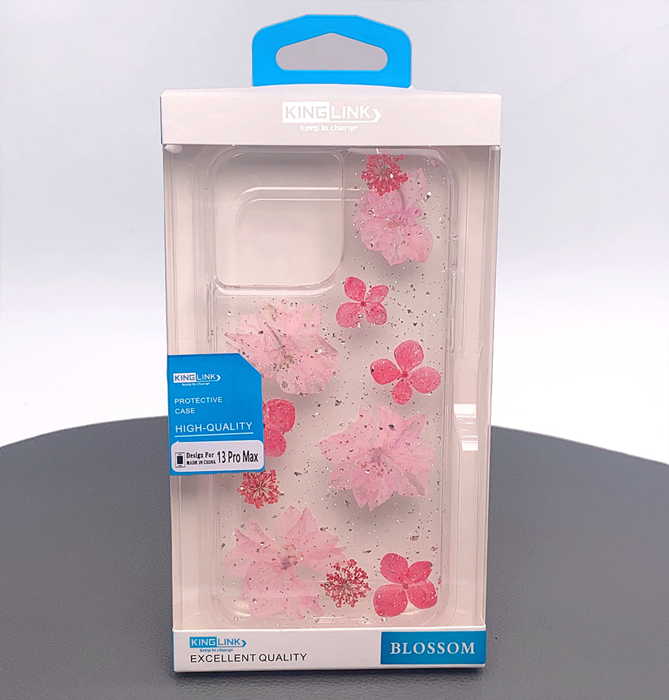 iPhone 14 Pro max 6.7 real flower blossom case