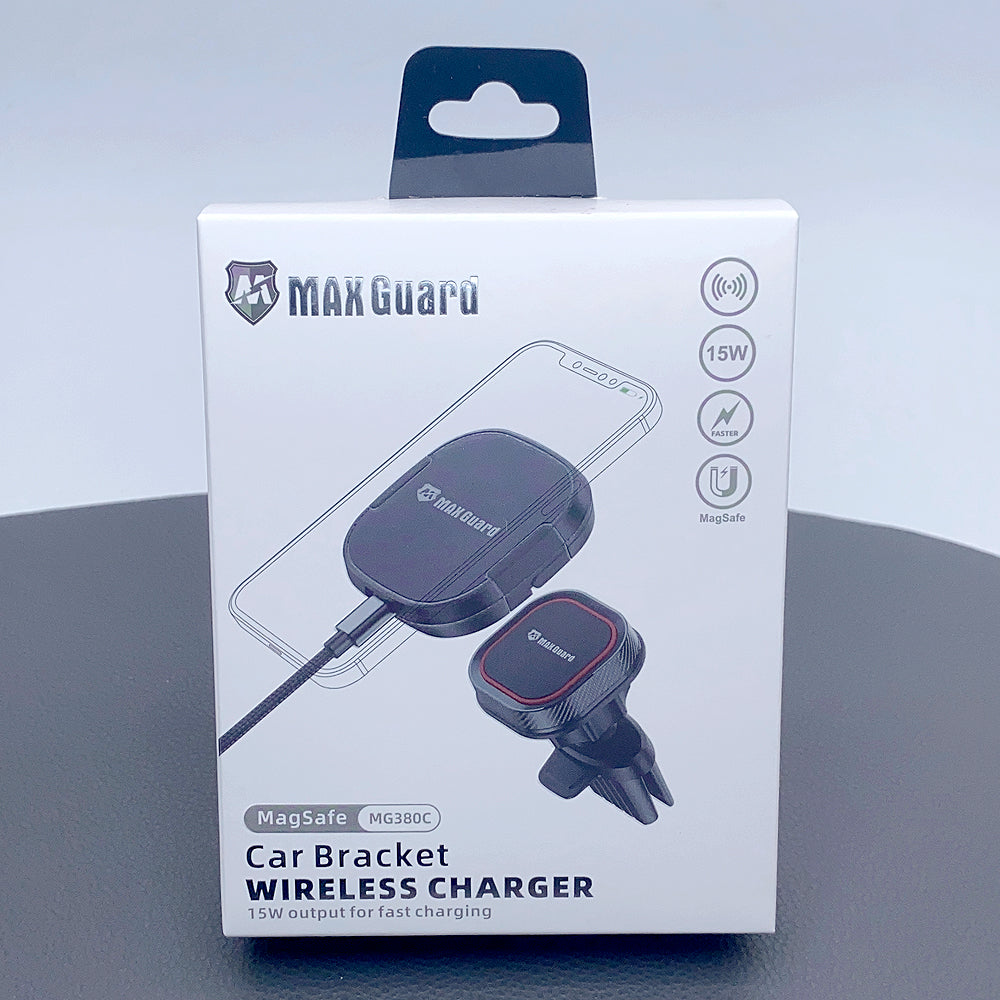 Maxguard 15W magsafe wireless charger air vent car holder MG380C
