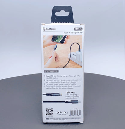 Maxguard 1m PD 20W Type-C to lightning cable M31CL