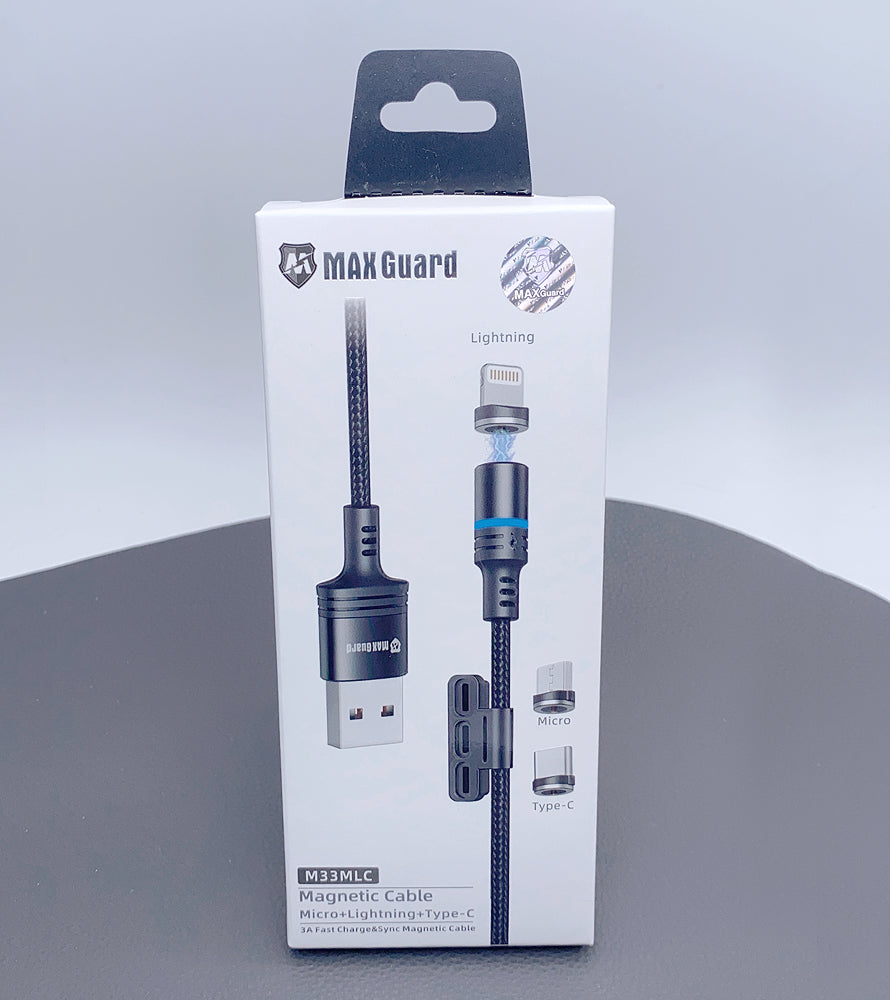 Maxguard magnetic micro+lightning+Type-C cable M33MLC