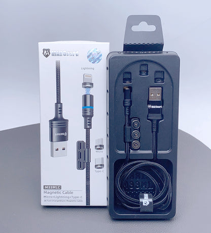 Maxguard magnetic micro+lightning+Type-C cable M33MLC