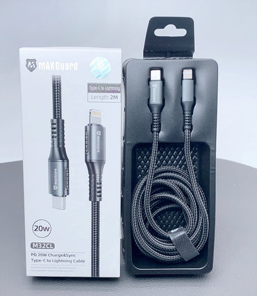 Maxguard 2m PD 20W Type-C to lightning cable M32CL