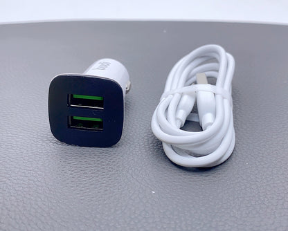 Budi 1m car charger with lightning cable CC631LW