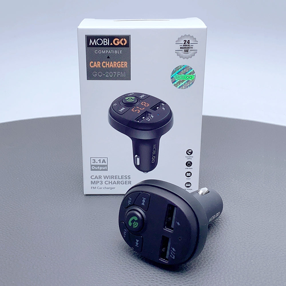Mobigo 3.1A wireless car MP3 charger GO207FM