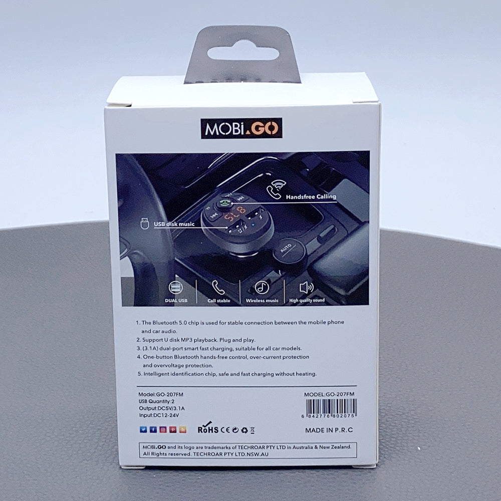 Mobigo 3.1A wireless car MP3 charger GO207FM