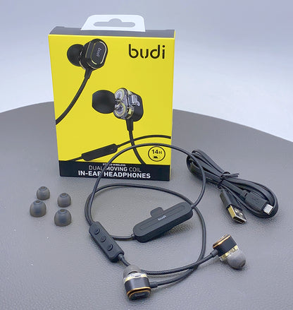 Budi dual moving coil in-ear headphones earphones