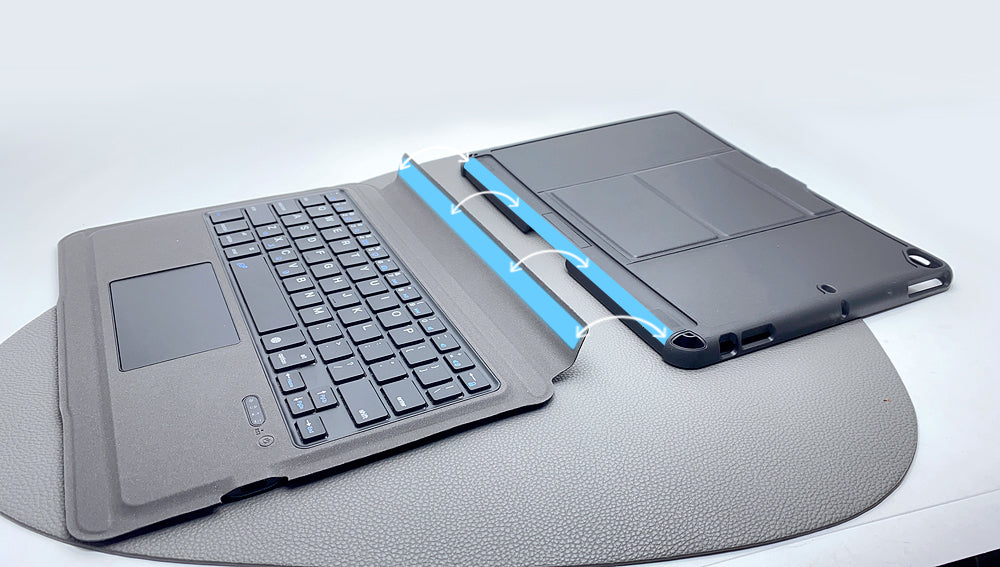 iPad 7th 10.2 Smart magnetic detachable keyboard case T206 (iPad 9th 10.2 10.5 fit)