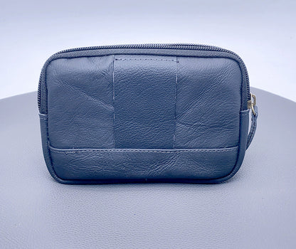 Universal pure leather belt pouch with pockets (fit 4.7-6.7inch)