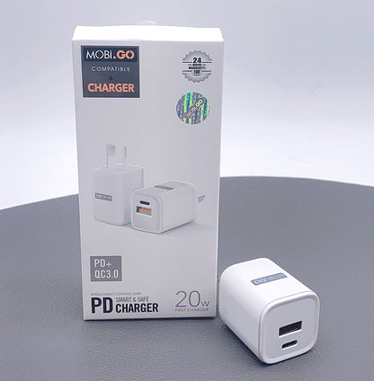 Mobigo PD QC 3.0 20W wall charger TCS2081AC