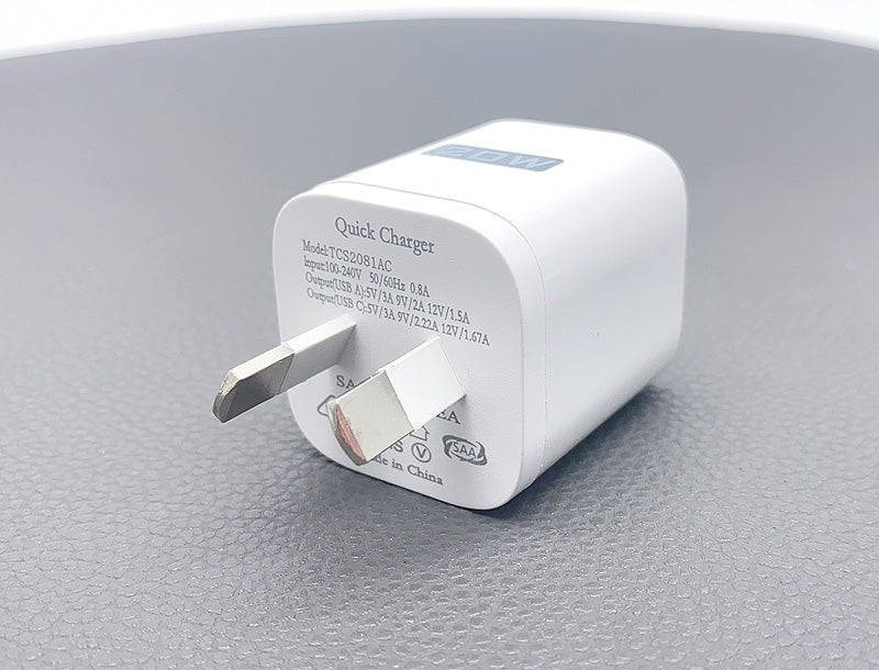 Mobigo PD QC 3.0 20W wall charger TCS2081AC