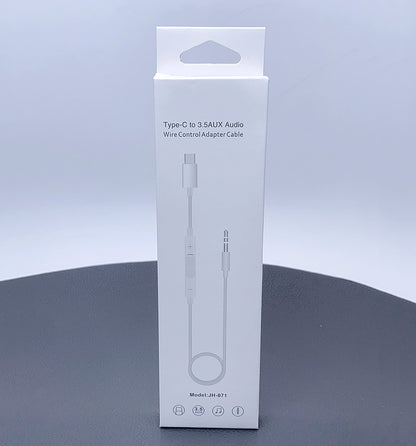 Type-C to 3.5aux audio wire control adapter cable JH071