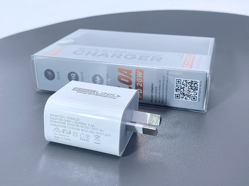 Kinglink PD 20W quick charger pro SDC20WACB