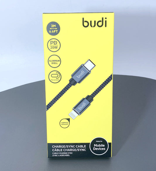 Budi 2m PD 20W  Type-C to lightning cable DC206TL20