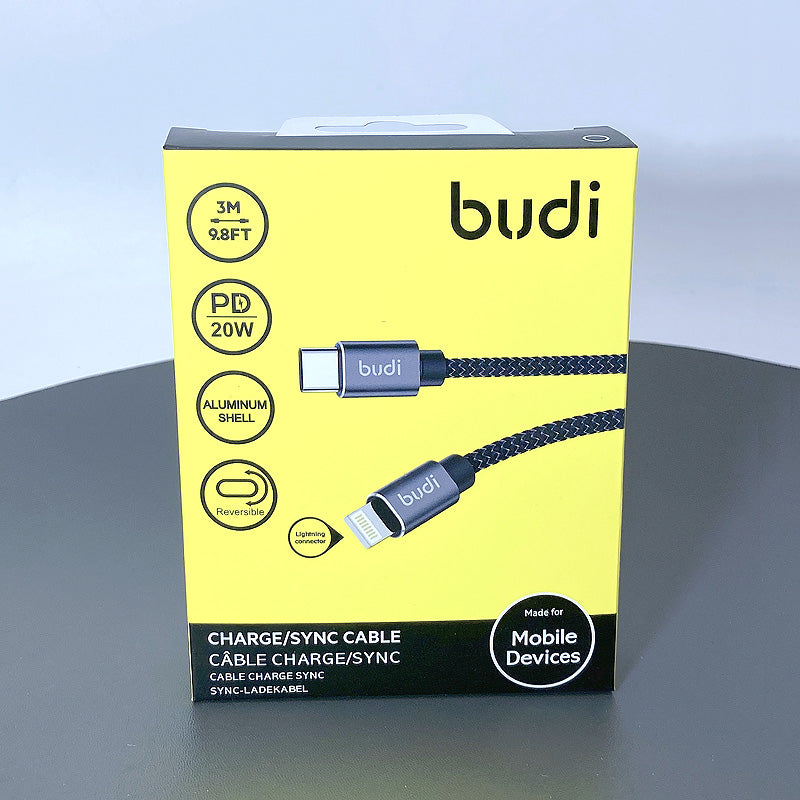 Budi 3m PD 20W Type-C to lightning cable DC206TL30