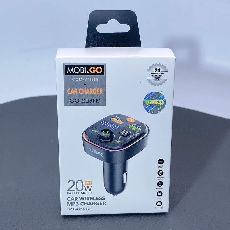 Mobigo PD 20W FM MP3 car charger GO208FM