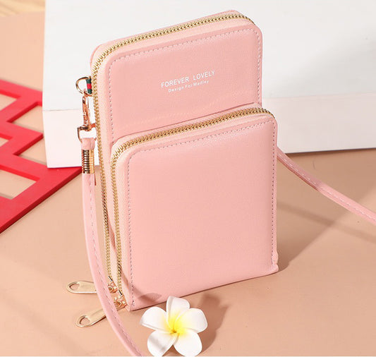 Carry pouch universal shoulder zip belt bag for phone