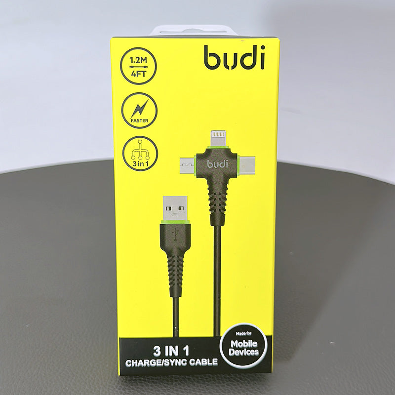 Budi 1.2M 3 in 1 cable M8J150+