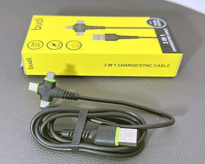 Budi 1.2M 3 in 1 cable M8J150+
