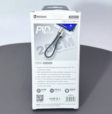 Maxguard 25CM PD 65W Type-C to Type-C cable M40CC