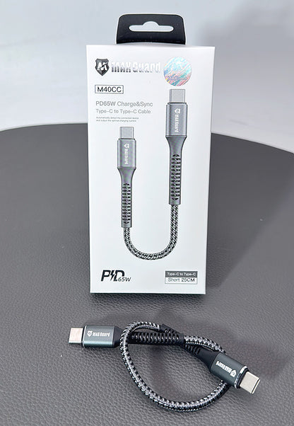 Maxguard 25CM PD 65W Type-C to Type-C cable M40CC