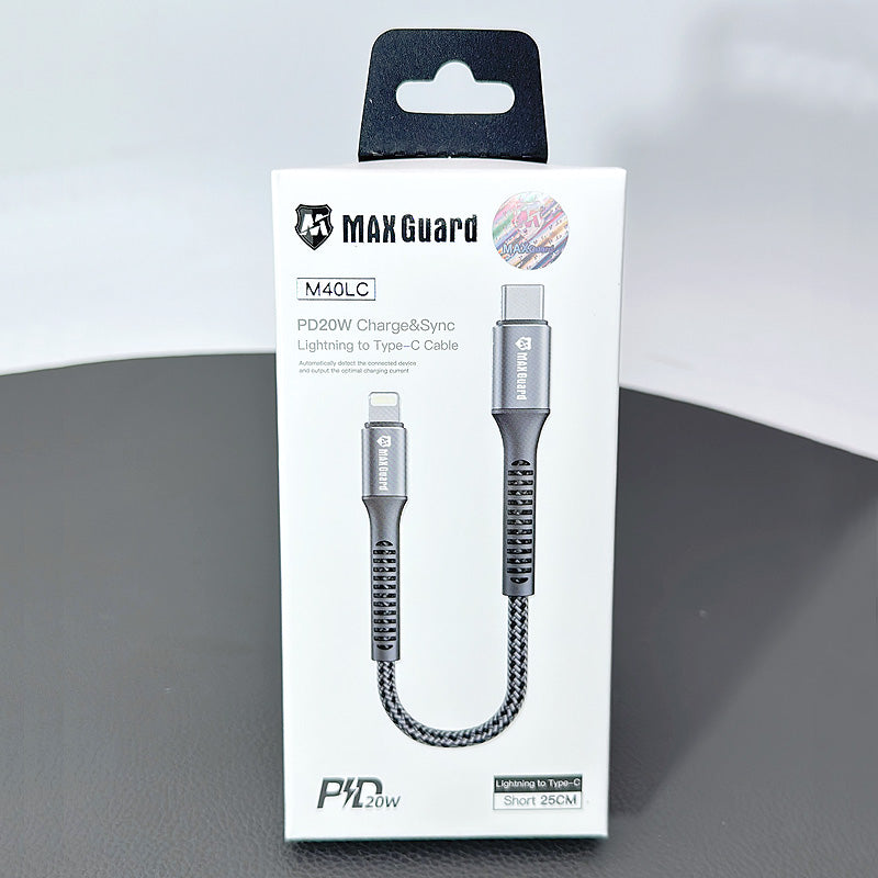 Maxguard 25CM PD 20W Lightning to Type-C cable M40LC