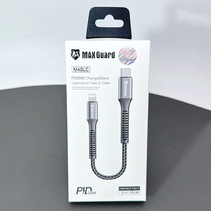 Maxguard 25CM PD 20W Lightning to Type-C cable M40LC