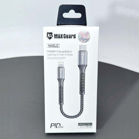 Maxguard 25CM PD 20W Lightning to Type-C cable M40LC