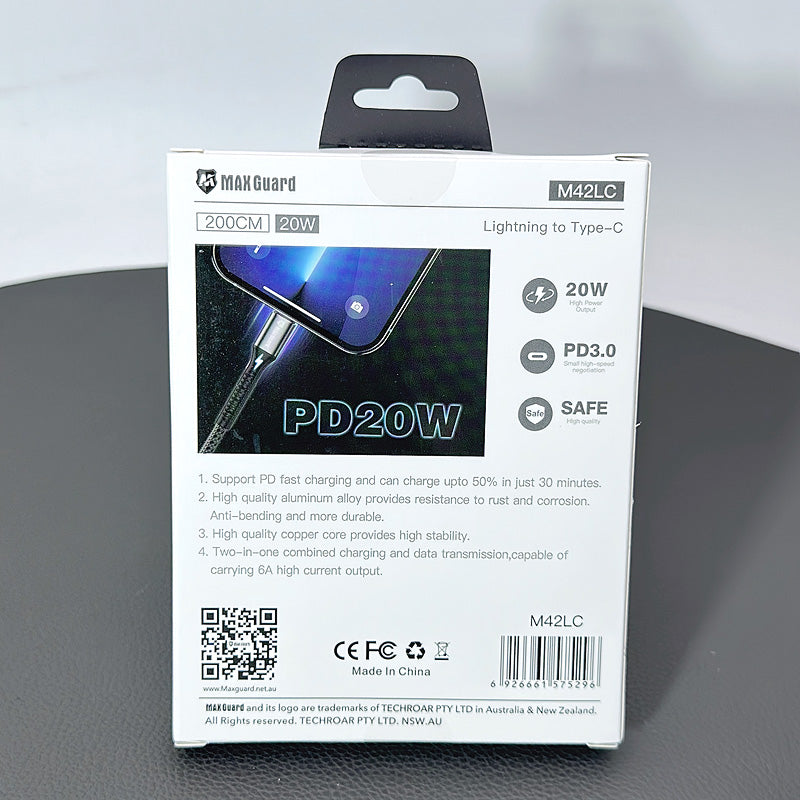 Maxguard 2M PD 20W Lightning to Type-C cable M42LC