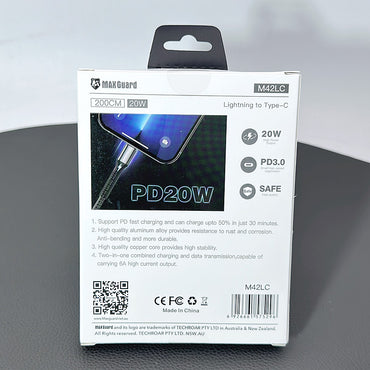 Maxguard 2M PD 20W Lightning to Type-C cable M42LC