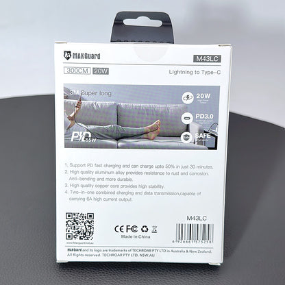 Maxguard 3M PD 20W Lightning to Type-C cable M43LC