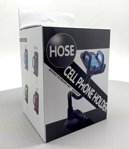 Hose universal cell phone car holder