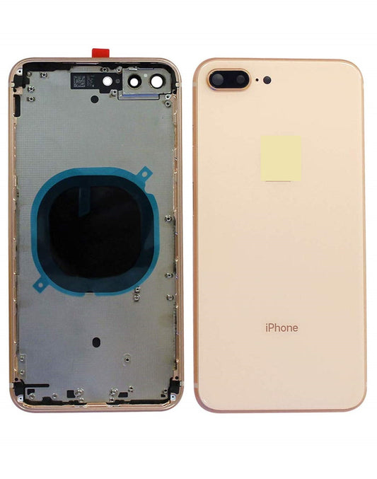 IPHONE 8PLUS BACK HOUSING WITHOUT PARTS ROSE GOLD (HIGH QUALITY)