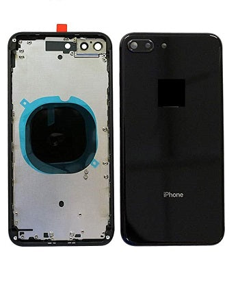 IPHONE 8PLUS BACK HOUSING WITHOUT PARTS BLACK (HIGH QUALITY)