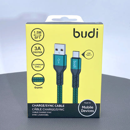 Budi 1.5m 3A Type-C cable DC232T15L