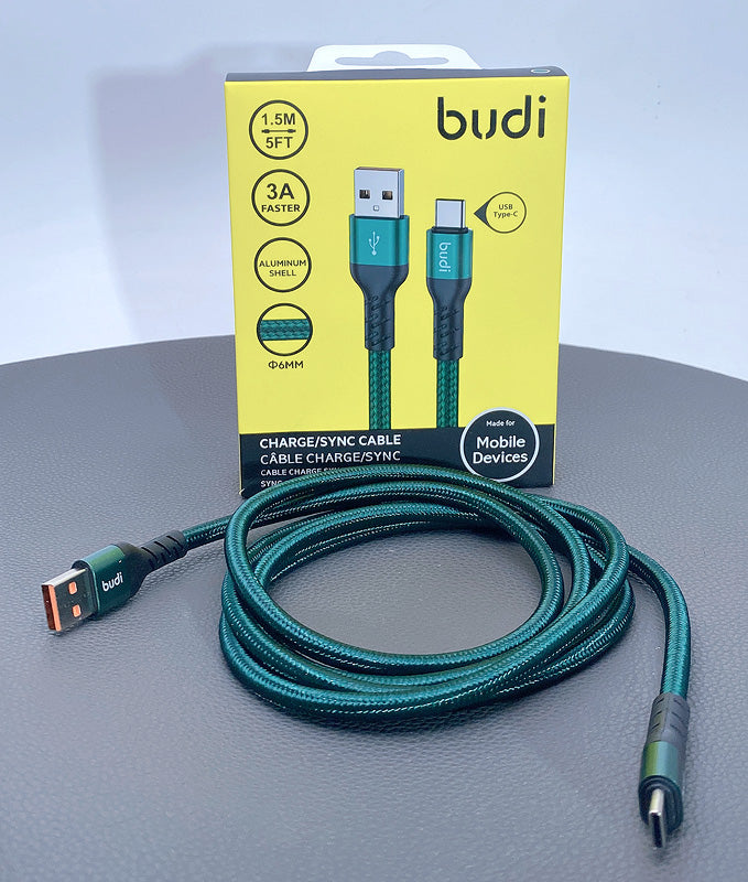 Budi 1.5m 3A Type-C cable DC232T15L