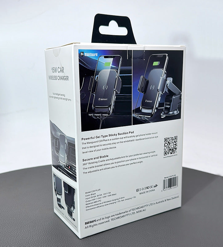 Maxguard 15W wireless car charger holder C20 Plus