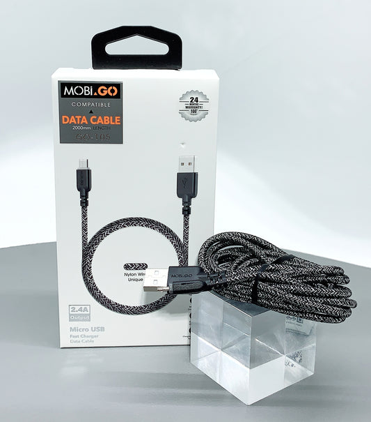 Mobigo 2m nylon fast micro cable GO105
