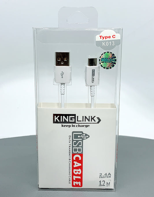 Kinglink KL 1.2m 2.4A faster type c cable K013