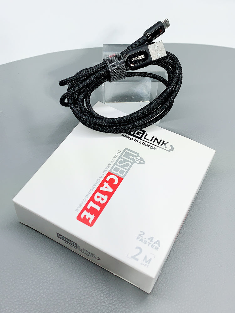 Kinglink KL 2m 2.4A faster fabric micro cable K122