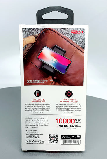 Kinglink 10000 mah wireless X power bank KL10000
