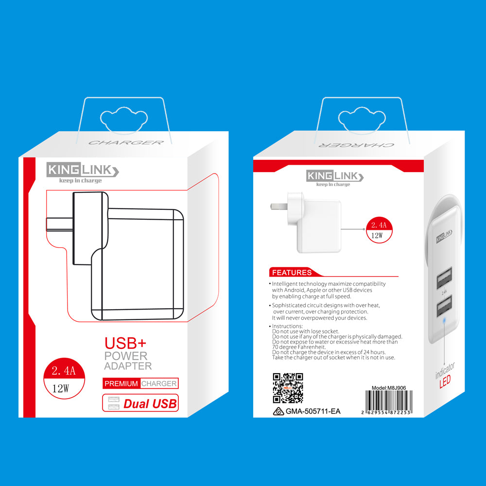 Kinglink dual USB home charger M8J906