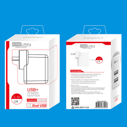 Kinglink dual USB home charger M8J906