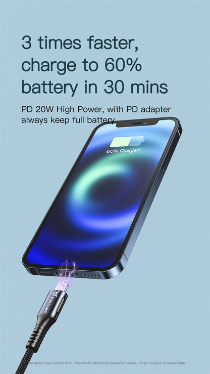 Maxguard 1m PD 20W Type-C to lightning cable M31CL